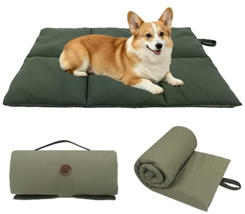 Wdmiya Tapis pour Chien Imperméable, Taille Pliable pour Voyage 66x94cm