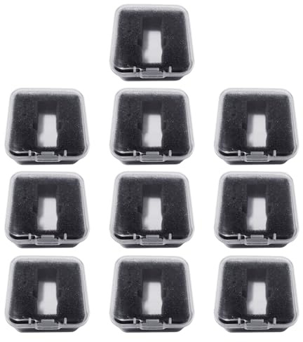 THOANBY 5 / 10 unidades de cartuchos para tocadiscos, soporte para tocadiscos, soporte para tocadiscos, soporte para lápices capacitivos, caja de almacenamiento para cabeza de fonógrafo, caja de
