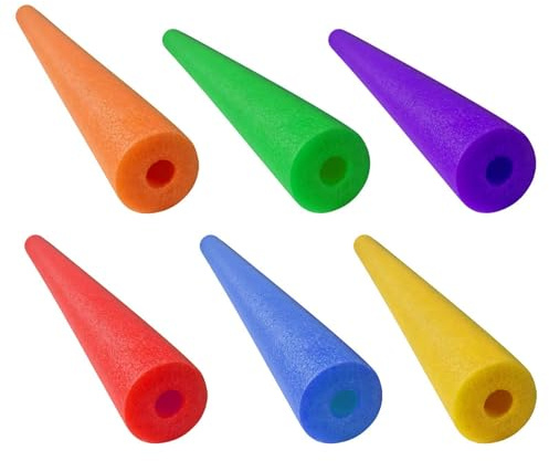 6 pezzi tubo galleggiante piscina, tubi galleggianti con foro, tubi galleggianti in schiuma per adulti bambini, giochi galleggiantis da piscina, ausili per il nuoto, per l'allenamento, sport acquatici
