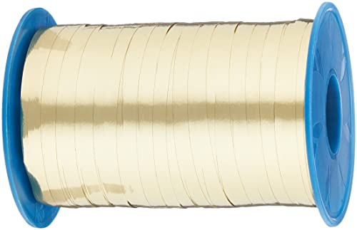 Präsent C.E. Pattberg Mexico Geschenkband metallic Gold, 400 m Ringelband zum Einpacken von Geschenken, 5 mm Breite, Zubehör zum Dekorieren & Basteln, Dekoband, Anlass