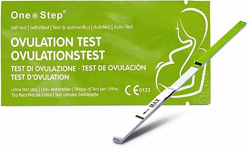 Pack de 50 tests d'ovulation One+Step Green Line avec une sensibilité optimale de 20 miu/ml - test de fertilité pour femmes - tests d'ovulation pour l'ovulation