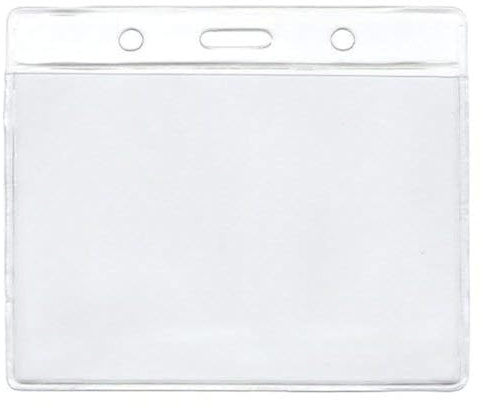 CKB LTD Conferencia Fundas para tarjetas de identificación Bolsillo Plástica Vinilo transparente portador grande, bolsos de Plástico 118x110mm capacidad para tamaño de la tarjeta 115x95mm 50 Piezas