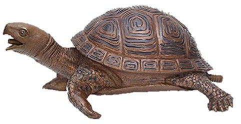 Bronze Schildkröte, Wasserspeier, Tierfigur für Garten & Teich