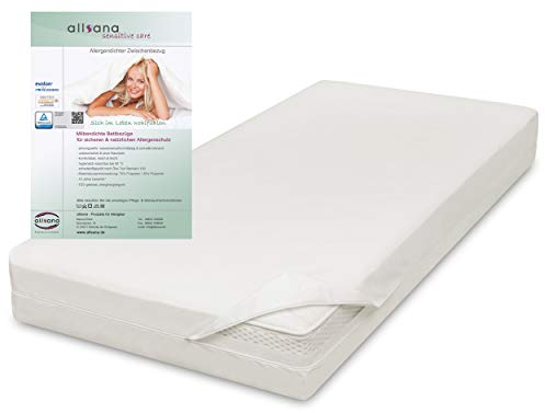 Allsana Allergiker Matratzenbezug 100x200x16 cm | Allergie Bettwäsche | Anti Milben Encasing | Milbenschutz für Hausstauballergiker | Zwischenbezug für die Matratze | TÜV geprüft