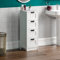 Vida Designs Bathroom 4 Drawer Floor Standing Cabinet Unit Storage Wood, White