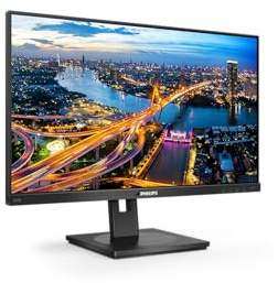 Philips 242B1V - Monitor FHD da 24, regolabile in altezza, modalità sfera privata (1920 x 1080, 75 Hz, DVI, HDMI, DisplayPort, USB Hub), colore: Nero