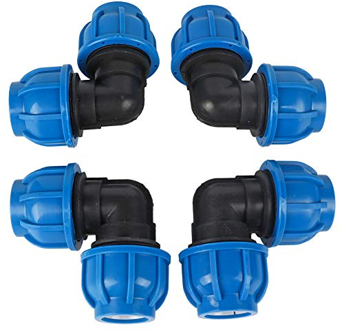 4 Pièces en Plastique PE 32mm à 32mm Raccord de Tuyau de Connecteur Coudé pour PPR, PE, PVC et Autres Conduites d'eau