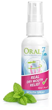 Oral7 Dry Mouth Spray (50ml) for Instant Moisture & Fresh Breath | Gentle Mist Throat Spray with Active Enzymes | Alcohol, Menthol & SLS Free | Oral Care for Dryness, Discomfort & Bad Breath