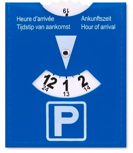 Generico Disco Orario Blu Manuale Classico Auto Parchimetro Macchina Moto Europa Rigido
