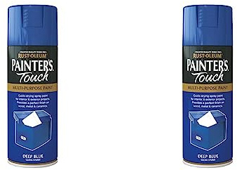 Rust-Oleum AE0040009E8 400ml Painter's Touch Spray Paint - Deep Blue Gloss (Pack of 2)