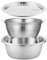 Rallador multifunción de acero inoxidable 3 en 1, cortador de juliana, colador, ensaladera, rallador de verduras de cocina de 26 cm + escurridor + placa