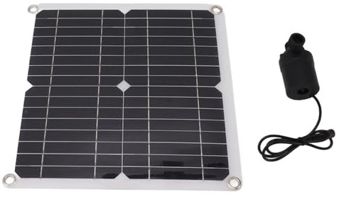 Solcellspump DC12 V 22 W, vattenpanel 50 W solcellssats utomhus dammpump med batterilåda synkroniseringsregulator blomma och för trädgårdsfiskar