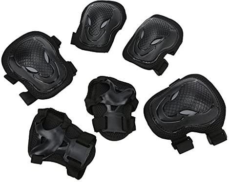 Roller Skate Protection Gear Set Adjustable Knee Elbow Pads Guards Confortable pour l'adulte