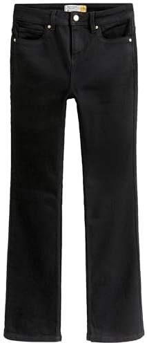 NEXT Femme, Jean Bootcut Super Doux, Denim Doux et Extensible, avec 5 Poches Noir 38