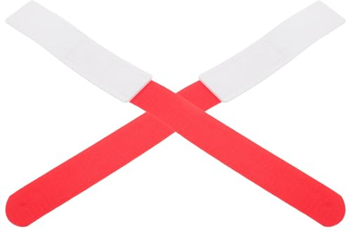 HONITANO 2 Correas de Fijación para Esquí y Snowboard de Nylon Ajustables 38X450Mm Accesorio Resistente para Transporte y Sujeción Segura de Tablas y Trineos Color Rojo