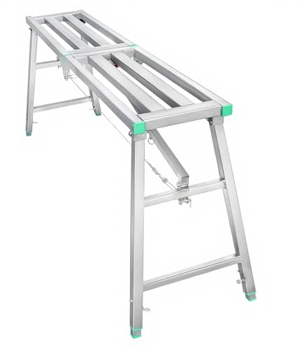 Folding Hop Up Work Platform Scaffolding Platform Folding Platform ladder Step Ladder Stool for Home, Office, Workshop and Garage