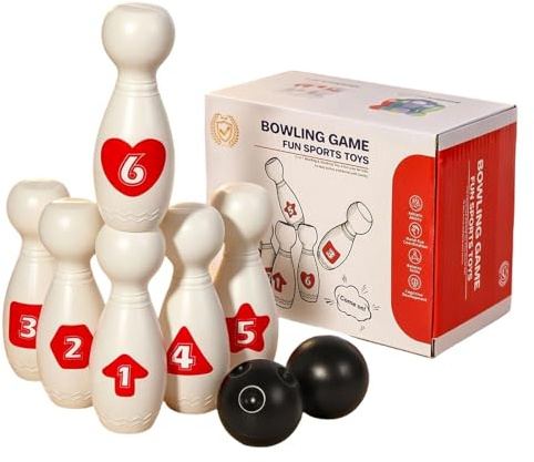 Pedagogiskt inomhus bowlingspel: Learning Game Kit, Strike Target Bowling Aktivitetsleksak för barn, interaktivt spel för kompetensutveckling | Designen