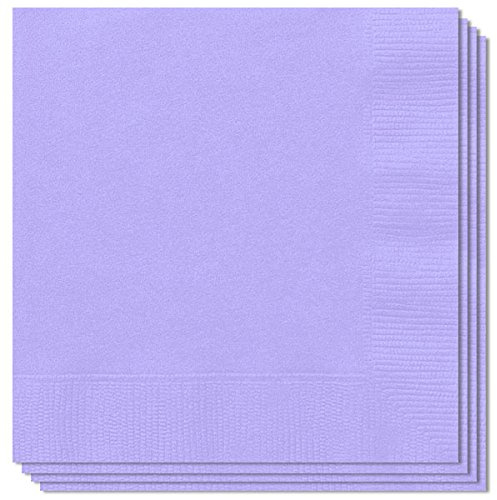 Pack of 100 x Light Purple Lavender Lilac Napkins 33cm 2ply
