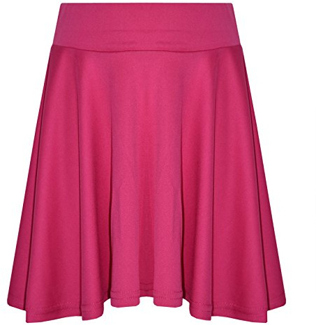 A2Z 4 Kids Filles Jupe Patineuse Unie pour l'école Trendy Soft Feel Confortable Mode d'été Vêtements de Tenue Âge 2-13 Ans