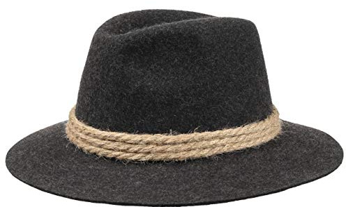 Chapeaushop Chapeau Traditionnel Tyrolien Chapeau Alpin Chapeau Randonneur (59 cm - Anthracite)
