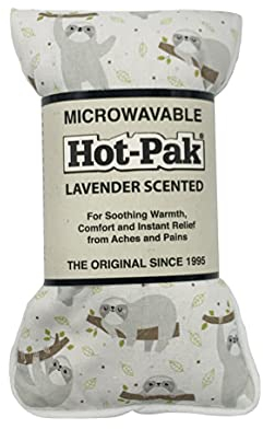 Warmies Hot-Pak Sloth Microwavable Weighted Headpack with French Lavender Scent. Hot or Cold for Cool Relaxation and Warm Relief