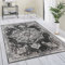 Paco Home Teppich Wohnzimmer Schlafzimmer Kurzflor Vintage Optik Orientalisch Moderne Ornamente Mandala Stil Bordüre, Grösse:120x160 cm, Farbe:Schwarz 2