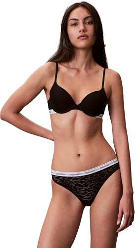 Calvin Klein Braguitas Tipo Bikini Mujer con Encaje, Negro (Black), M