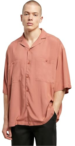 Urban Classics Camicia da Uomo Oversized Resort, Terracotta, XXL, Terracotta, XXL