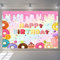 Donut Geburtstag Hintergrund Donut Thema Party Dekorationen Banner für Mädchen Geburtstag
