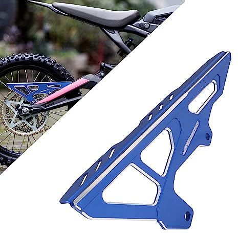 JFG RACING Dirt Bike kedjeskyddsöverdrag, motorcykel kedjeskydd kedjeskyddskedja skydd CNC för Sur Ron Light Bee S/X Segway X260/X160 elektrisk cykel-blå