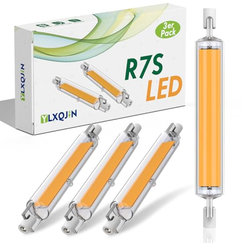 YLXQJIN R7S LED 118mm Regulable Lámpara, Bombillas R7S LED Light 20W, Bombilla LED R7S Sustituye Bombilla Halógena 200W,AC 220-240V/2000LM (3PCS, Warm White)