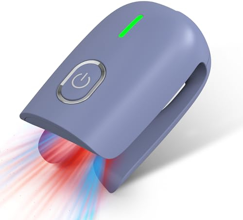 KTS Nagelpilz Behandlungs Gerät für Finger und Fußnägel, Rot-Blau-Licht- & Kaltlasertherapie Laser Therapie Gerät für Onychomykose, Nagelreinigungs (470nm*2+660nm*2+905nm*1) (Lila)