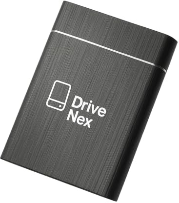 DriveNex | Disque Dur Externe | 2 Téraoctets | Stockage SSD | Stockage Externe | Stockage de Données | Disque Dur Externe (Noir)