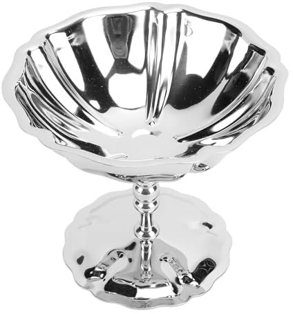 Ausla Copa de Helado de Acero Inoxidable de 200 Ml, Elegante e Impresionante, Adecuada para Decorar su Cocina, con Patrones, Ideales para Fiestas en Casa u Otras Reuniones Sociales