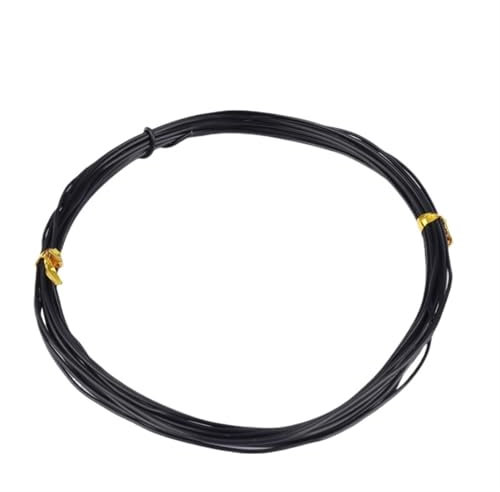 ZYAGH Bonsai Wire Insgesamt 5 m (schwarz) Bonsai-Draht, eloxierter Aluminium-Bonsai-Trainingsdraht, 5 Größen (1,0 mm, 1,5 mm, 2,0 mm, 2,5 mm, 3 mm) for Pflanzenformen Fur Bonsai(1mm)