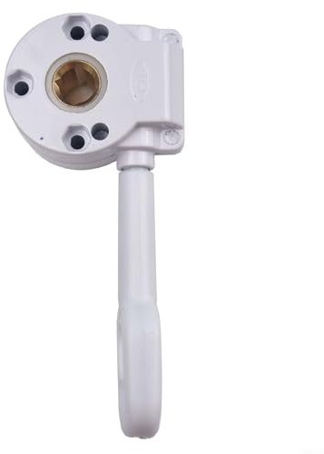 Gdfnmogo Caja de cambios de aleación de aluminio para balcón con manivela manual para persianas retráctiles de patio y estructuras de sombra, diseño de núcleo de cobre duradero para una suavidad suave