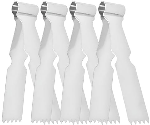 Bakverkstänger – 3,3 x 6,7 cm rostfritt stål 4 st, pajpincett