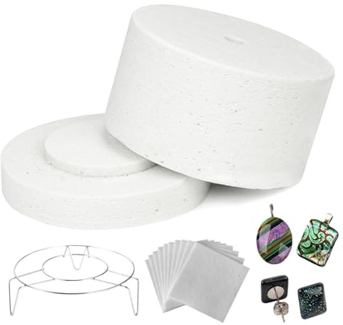 Bemonew 22 st/set mikrovågsugn 7,7 × 4,7 cm minikugn med 10 ark och packningar för keramik, glassäkring, smycken gör-det-själv hantverk