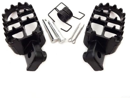 Coppia di pedane per poggiapiedi per moto, pedali in alluminio con ganci, molle e viti, adatti per XR50 XR70 e PW80 Dirt Bike