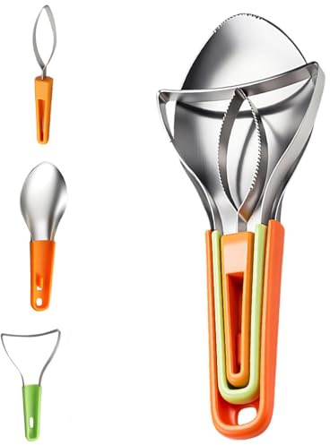 Affettatrice Per Anguria - Forchetta Per Anguria | Tagliafrutta Affettatrice Mango Corer | Gadget Da Cucina In Acciaio Inossidabile | Per Avocado, Kiwi E Melone, Insalata, Campeggio, Picnic, Interni E