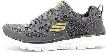 Skechers Herren Burns Agoura turnschuhe, Charcoal Leather/Mesh/Trim, 42.5 EU