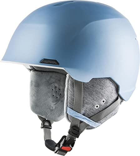 Alpina ALBONA - Sicherer, Bruchfester & Individuell Anpassbarer Skihelm Für Erwachsene, SkyBlue-White matt, 53-57 cm