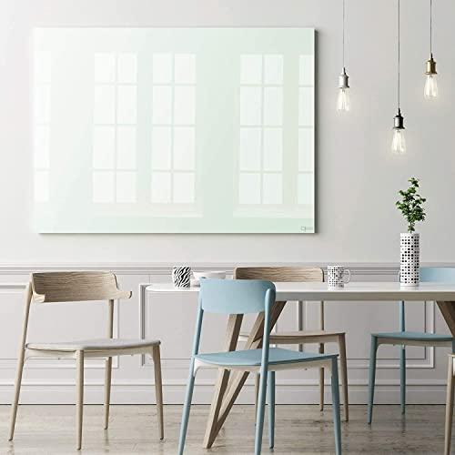 Floordirekt Magnettafel für Küche Glas-Whiteboard inkl. 5 Magnete - Memoboard - magnetisch & beschreibbar - Schreibtafel Magnetwand Wandtafel Präsentationsboard (Glasboard Weiß, 45 x 60 cm)