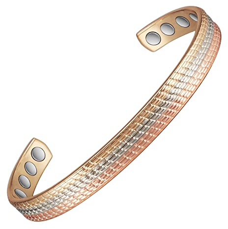 EnerCoppeX Kupferarmband, verwendet für Arthritis und Gelenke, reine Kupfermagnet -Behandlungsarmbänder, für Handgelenkstunnel, 3500 Gauß -wirksame Magnete, gesunde Schmuckgeschenke (CPB-0897G)