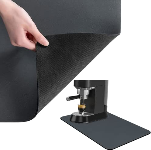 40 x 50cm kaffeemaschine abtropfmatte, schnelltrocknend abtropfmatte geschirr, abtropfmatte abtropfmatte geschirr arbeitsplatte küche abtropfmatte silikon geschirr abtropfmatte (Schwarz)
