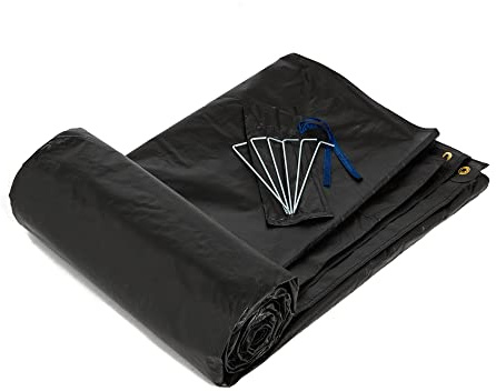 Berghaus Adhara 500 Tent Footprint with Steel Pegs and Carry Bag, Prolongs the Life of your Tent, Groundsheet Protector, Tent Accessories, Black, One Size