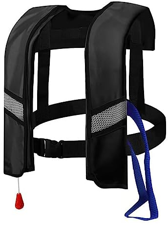 Adult Kayak Vest High Buoyancy Swim Vest Manual Inflatable Women's Men's Adjustable Safety Jacket Swimming Fishing Outdoor Water Sports(G)