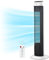 PureMate 32-inch Tower Fan with Oscillating, 7.5-Hour Timer, 3 Adjustable Speeds, Ultra-Quiet Cooling, Remote Control, Portable Bladeless Energy-Efficient and Powerful Electric Fan for Home & Office