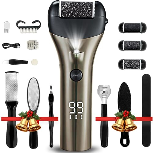 Kit 18 in 1 per pedicure, strumento elettrico per rimuovere calli del piede, lima elettronica ricaricabile per piedi, regalo ideale, strumenti professionali per pedicure, scrubber impermeabile, kit