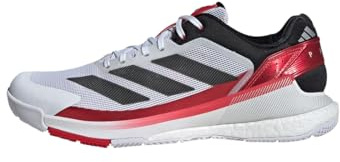 adidas Hombre Crazyquick Boost Padel Shoes, Cloud White/Core Black/Lucid Red, 38 EU